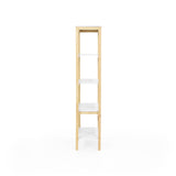 Estantería Brooklyn Blanco y Matiz Natural 62x146cm con Cinco Entrepaños - BIBLIOTECAS Y ESTANTERIAS | Bylmo