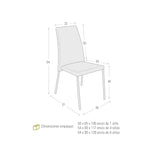 Silla de Comedor Vaduz Plomo 48x94cm con Espaldar y con Asiento Cuadrado - SILLAS Y BUTACOS | Bylmo