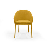Silla de Comedor Seul Mostaza 55x81cm con Espaldar y con Asiento Ovalado - SILLAS Y BUTACOS | Bylmo