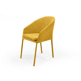 Silla de Comedor Seul Mostaza 55x81cm con Espaldar y con Asiento Ovalado - SILLAS Y BUTACOS | Bylmo