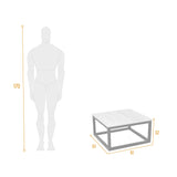Mesa de Centro Kazan Chantilly y Negro 61x32cm Cuadrado con Patas - MESAS DE CENTRO | Bylmo