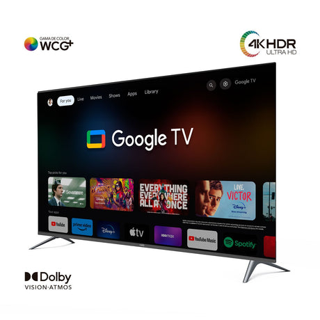 Televisor Negro 65 Pulgadas 144.64x83.08cm Smart QLED 4K con Wifi TDT y Bluetooth - TELEVISORES | Bylmo