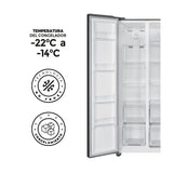Nevecón Gris Oscuro 91x177cm De 529 Litros No Frost con Dispensador de Agua