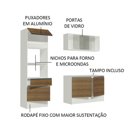Cocina Integral Topazio Marron 180x210cm con Mesón de Madera y sin Estufa - COCINAS | Bylmo