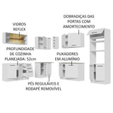 Cocina Integral Agata Blanco 459x225cm sin Mesón y sin Estufa - COCINAS | Bylmo