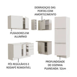 Cocina Integral Glamy Blanco 329x225cm sin Mesón Con Cajón para Utensilios y sin Estufa - COCINAS | Bylmo