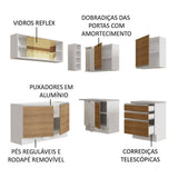 Cocina Integral Glamy Marron 329x225cm sin Mesón y sin Estufa - COCINAS | Bylmo