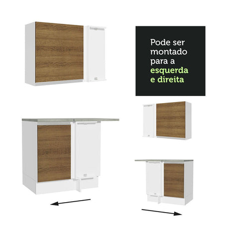 Cocina Integral Glamy Marron 349x225cm sin Mesón y sin Estufa - COCINAS | Bylmo
