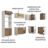 Cocina Integral Glamy Marron 399x225cm sin Mesón y sin Estufa - COCINAS | Bylmo