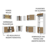 Cocina Integral Glamy Marron 459x225cm sin Mesón y sin Estufa - COCINAS | Bylmo