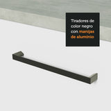 Cocina Integral Agata Blanco 150x225cm con Mesón de Madera y sin Estufa - COCINAS | Bylmo