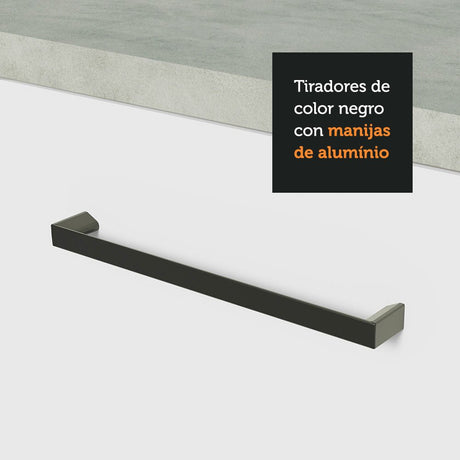 Cocina Integral Agata Blanco 150x225cm con Mesón de Madera y sin Estufa - COCINAS | Bylmo