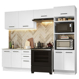 Cocina Integral Agata Blanco 270x225cm sin Mesón y sin Estufa - COCINAS | Bylmo
