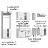 Cocina Integral Agata Blanco 290x225cm sin Mesón y sin Estufa - COCINAS | Bylmo