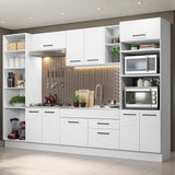 Cocina Integral Agata Blanco 330x225cm sin Mesón y sin Estufa - COCINAS | Bylmo