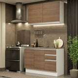 Cocina Integral Glamy Marron 120x225cm sin Mesón y sin Estufa - COCINAS | Bylmo