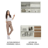 Cocina Integral Glamy Marron 120x225cm sin Mesón y sin Estufa - COCINAS | Bylmo