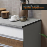 Cocina Integral Glamy Marron 150x225cm con Mesón de Madera y sin Estufa - COCINAS | Bylmo