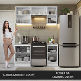 Cocina Integral Glamy Marron 160x225cm sin Mesón y sin Estufa - COCINAS | Bylmo