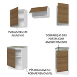 Cocina Integral Glamy Marron 160x225cm sin Mesón y sin Estufa - COCINAS | Bylmo