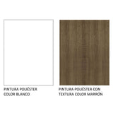 Cocina Integral Glamy Marron 180x225cm con Mesón de Acero Inoxidable con Diez Entepaños y sin Estufa