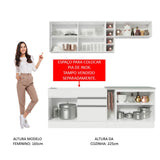 Cocina Integral Parma Blanco 220x225cm sin Mesón Con Dos Cajones y sin Estufa - COCINAS | Bylmo