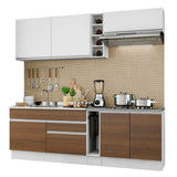 Cocina Integral Parma Blanco 220x225cm sin Mesón y sin Estufa - COCINAS | Bylmo