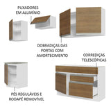 Cocina Integral Glamy Marron 240x225cm sin Mesón con Seis Puertas y sin Estufa - COCINAS | Bylmo