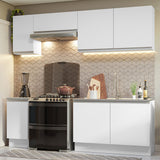 Cocina Integral Glamy Blanco 240x225cm sin Mesón y sin Estufa - COCINAS | Bylmo