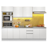 Cocina Integral Viena Blanco 270x225cm sin Mesón y sin Estufa - COCINAS | Bylmo