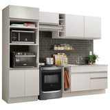 Cocina Integral Jade Blanco 270x225cm sin Mesón con Dos Cajones y sin Estufa - COCINAS | Bylmo