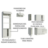 Cocina Integral Jade Blanco 270x225cm sin Mesón con Dos Cajones y sin Estufa - COCINAS | Bylmo