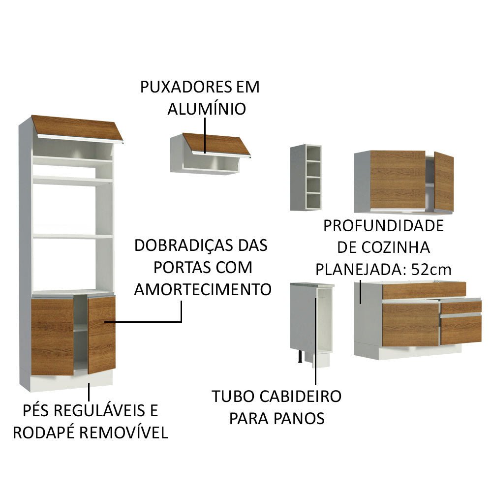 Cocina Integral Jade Marron 270x225cm sin Mesón y sin Estufa - COCINAS | Bylmo