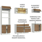 Cocina Integral Glamy Marron 270x225cm sin Mesón con Dos Cajones y sin Estufa - COCINAS | Bylmo