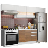Cocina Integral Marina Blanco 280x225cm sin Mesón y sin Estufa - COCINAS | Bylmo