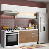 Cocina Integral Marina Blanco 280x225cm sin Mesón y sin Estufa - COCINAS | Bylmo