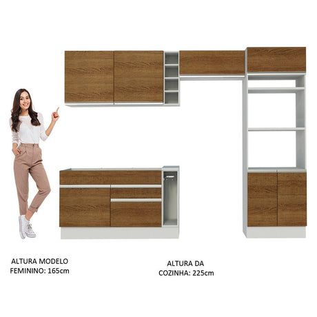 Cocina Integral Cristal Marron 290x225cm sin Mesón y sin Estufa - COCINAS | Bylmo
