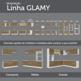 Cocina Integral Cristal Marron 290x225cm sin Mesón y sin Estufa - COCINAS | Bylmo