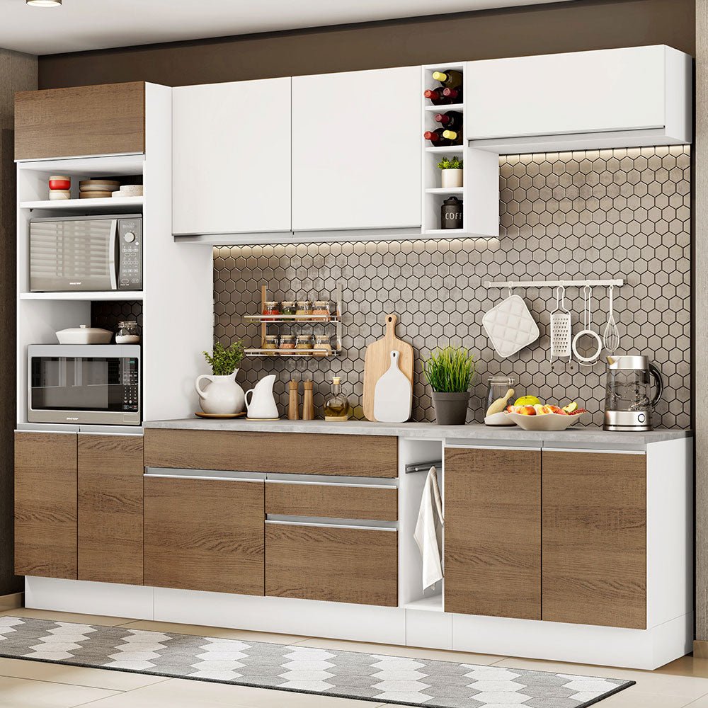 Cocina Integral Vicenza Blanco 290x225cm sin Mesón y sin Estufa - COCINAS | Bylmo