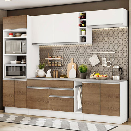 Cocina Integral Vicenza Blanco 290x225cm sin Mesón y sin Estufa - COCINAS | Bylmo