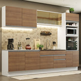 Cocina Integral Glamy Marron 310x225cm sin Mesón con Dos Cajones y sin Estufa - COCINAS | Bylmo