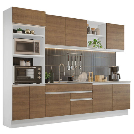Cocina Integral Glamy Marron 310x225cm sin Mesón y sin Estufa - COCINAS | Bylmo