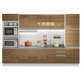 Cocina Integral Olimpia Marron 330x225cm sin Mesón y sin Estufa - COCINAS | Bylmo