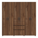 Closet Luanda Gales y Wengue 200x200cm con Dos Cajones - CLOSETS | Bylmo