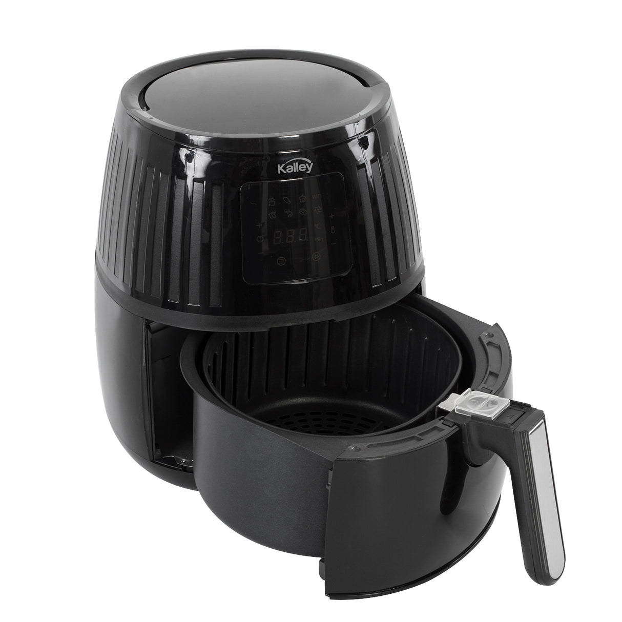 Freidora de Aire Negro 34.5x32cm Smart Wifi de 3.2 Litros Con Pantalla Digital y con Un Compartimiento de Cocción - FREIDORAS DE AIRE | Bylmo