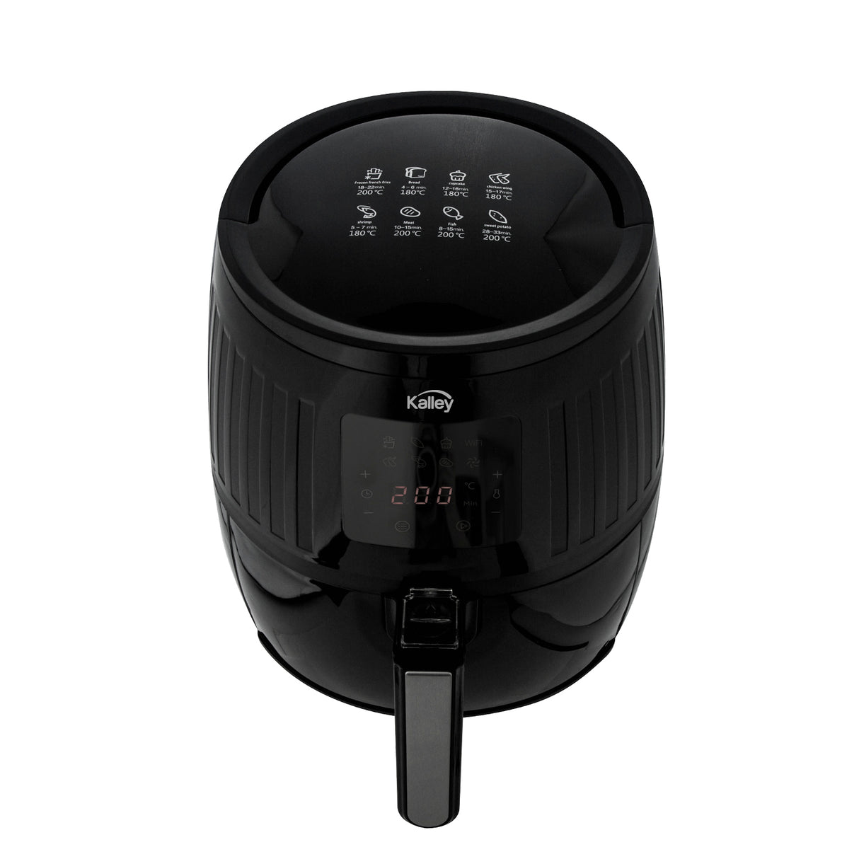 Freidora de Aire Negro 34.5x32cm Smart Wifi de 3.2 Litros Con Pantalla Digital y con Un Compartimiento de Cocción - FREIDORAS DE AIRE | Bylmo
