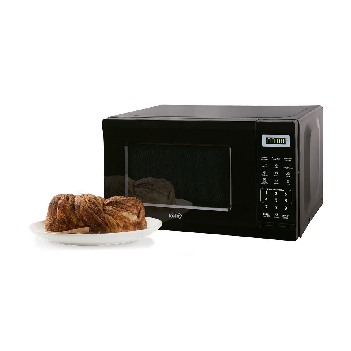 Horno Microondas Negro 43.5x25cm Para 20 Litros con Seis Funciones - HORNOS MICROONDAS | Bylmo