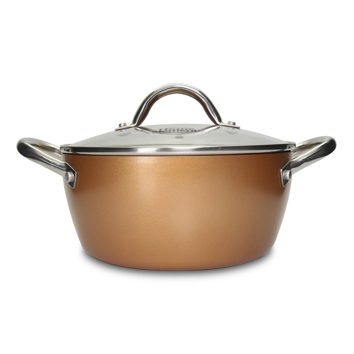 Olla Alta Cobre 23x15cm De 2.5 Litros Apta para Inducción con Mango de Acero Inoxidable - OLLAS Y SARTENES | Bylmo