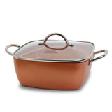 Olla Alta Cobre 25x12cm De 4 Litros Apta para Inducción con Mango de Acero Inoxidable - OLLAS Y SARTENES | Bylmo