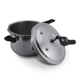 Olla de Presión Plateado y Negro 25.5x20.2cm De 5.6 Litros con Mango de Baquelita - OLLAS Y SARTENES | Bylmo